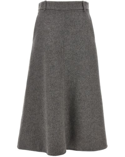 Brunello Cucinelli Flared Skirt Skirts - Grey