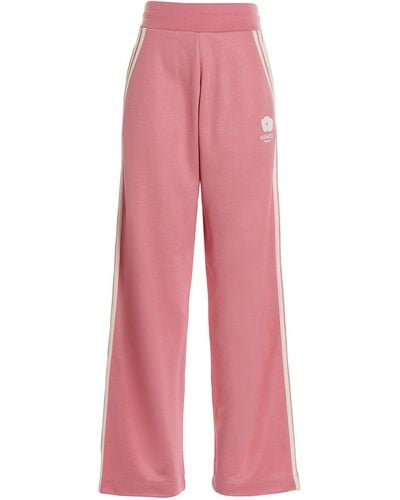 KENZO Logo Embroidery Joggers Trousers - Pink