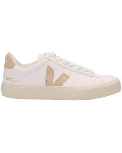 Veja Campo Leather Trainers - White