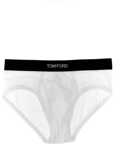 Tom Ford Logo Briefs Intimo Bianco