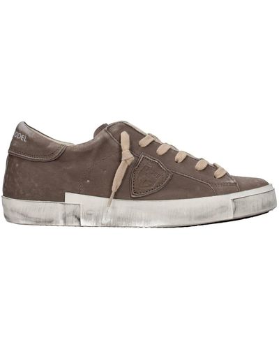 Philippe Model Sneakers Prsx Leather Gray Anthracite
