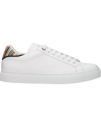 Paul Smith Beck Striped-trim Leather Low-top Trainers - White