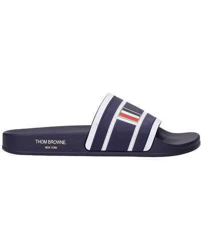 Thom Browne Slippers And Clogs Rubber - White