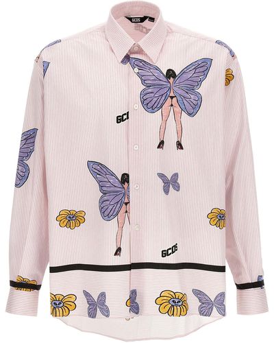 Gcds Butterfly Camicie Rosa
