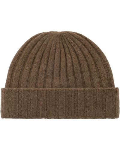 Totême Cashmere Knit Beanie Hat - Brown