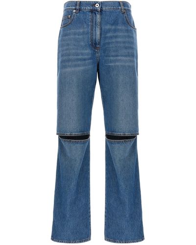 JW Anderson Cut-Out Jeans Blu