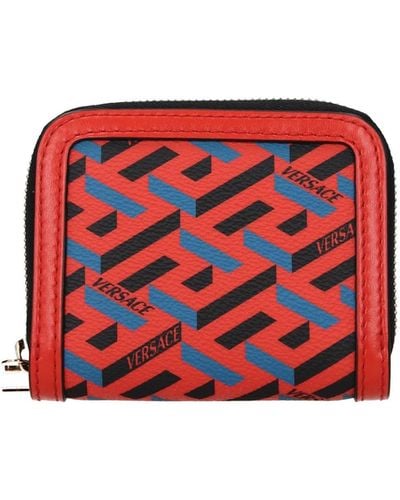 Versace Wallets Fabric Royal Blue - Red
