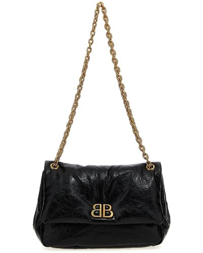 Balenciaga Monaco Shoulder Bags - Black