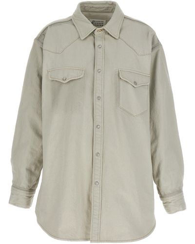 Maison Margiela Padded Overshirt Casual Jackets, Parka - Grey