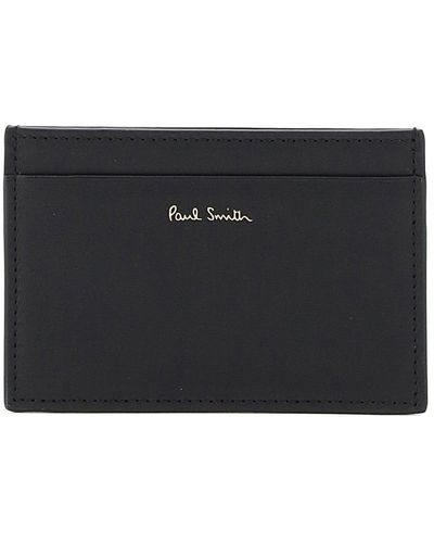 Paul Smith Striped Card Holder - Black