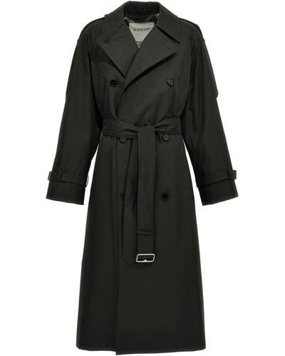 Burberry Long Trench Coat Coats, Trench Coats - Black