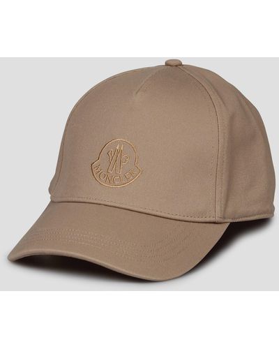 Moncler Embroidered logo baseball cap - Marrone