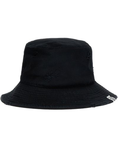 Maison Mihara Yasuhiro Bucket Hat With Used Effect Cappelli Nero
