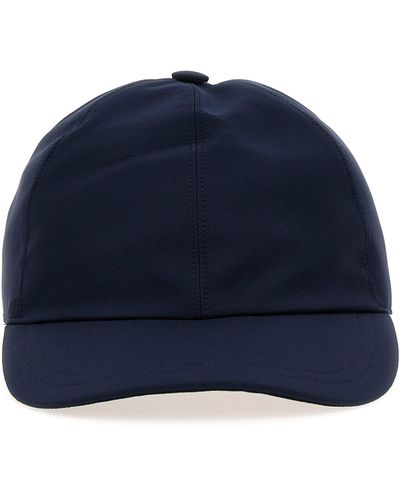 Brioni Logo Embroidery Cap Hats - Blue