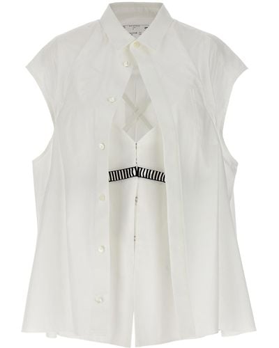 Sacai Overlay Shirt Camicie Bianco