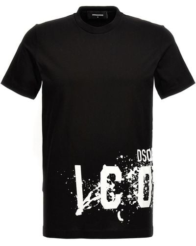 DSquared² Icon Splash T Shirt Nero
