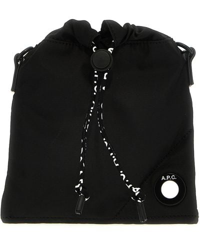 A.P.C. Reset Neck Pouch Crossbody Bags - Black