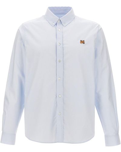 Maison Kitsuné Mini Fox Head Classic Shirt, Blouse - White