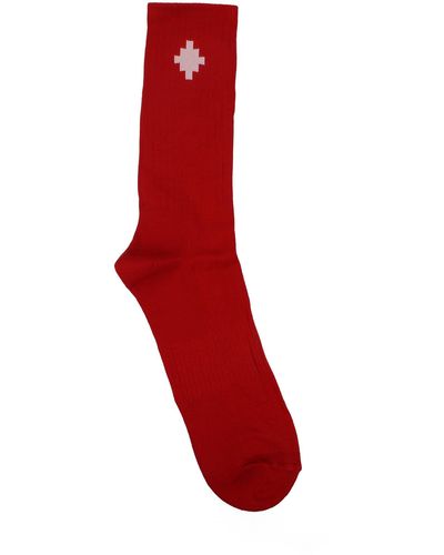 Marcelo Burlon Socks Cotton - Red