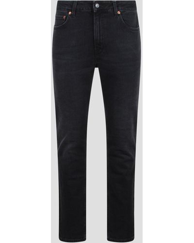 Haikure Cleveland zip soft black denim jeans - Blu