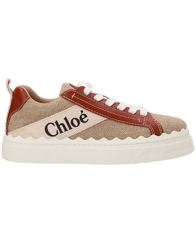 Chloé Sneakers bianche suola in gomma flessibile - Marrone