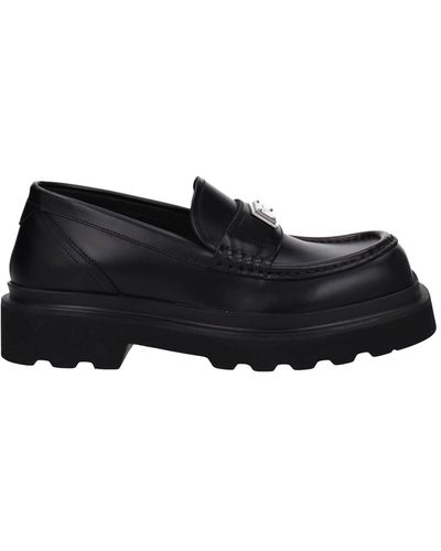 Dolce & Gabbana Leather Loafers - Black