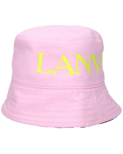 Lanvin Hats Cotton Pink Multicolour