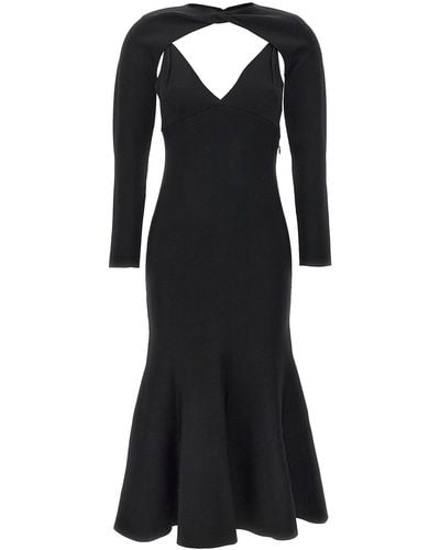 Roland Mouret Stretch Knit Midi Dress - Black