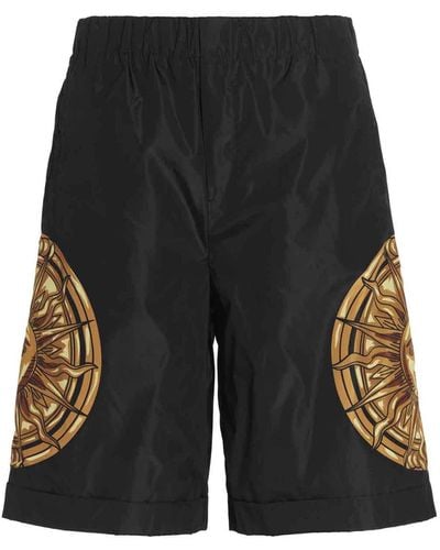 Versace 'maxi Sun' Bermuda Shorts - Black