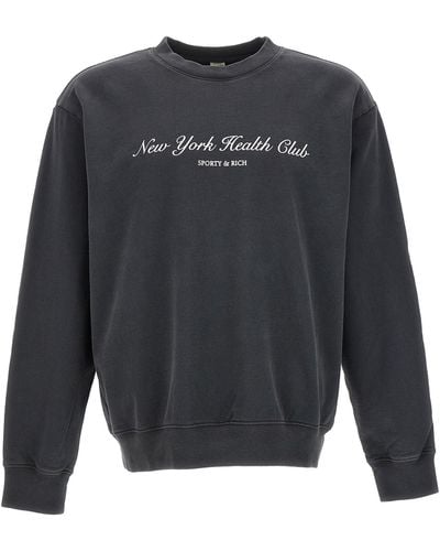 Sporty & Rich Ny Health Club Felpe Nero - Grigio