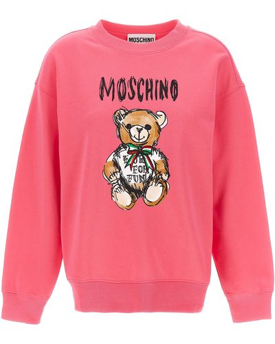 Moschino Teddy Bear Felpe Fucsia - Rosa