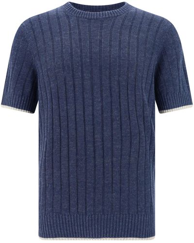 Brunello Cucinelli T-Shirt - Blu