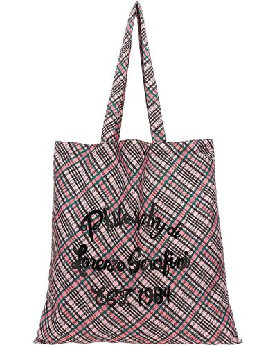 Philosophy Logo Print Bag Clutch - Purple
