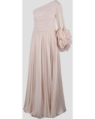 Costarellos Aziza Silk Georgette Gown - Pink