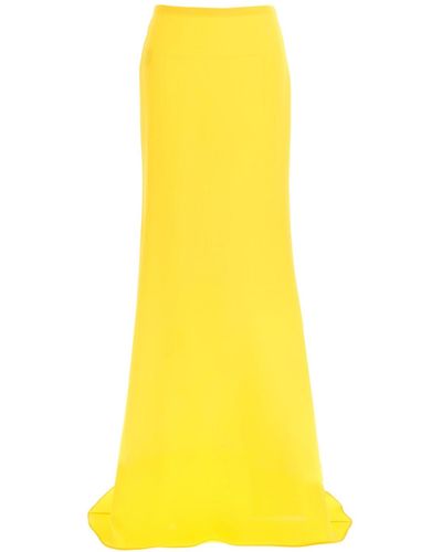 Valentino Garavani Cady Long Skirt Skirts - Yellow