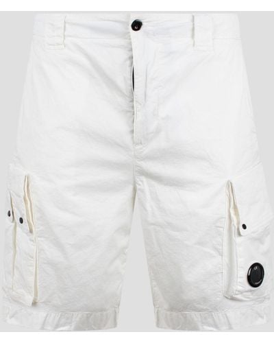 C.P. Company Cotton cargo shorts - Bianco