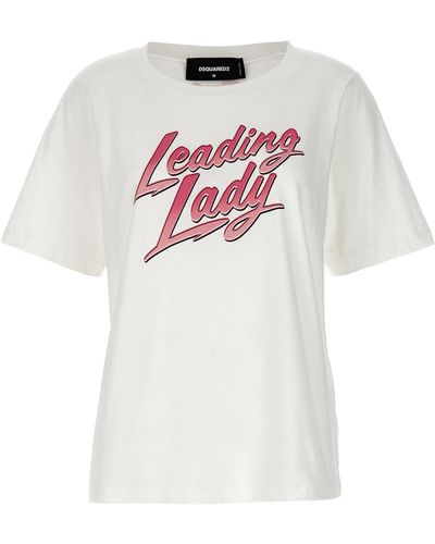 DSquared² Leading Lady T Shirt Bianco