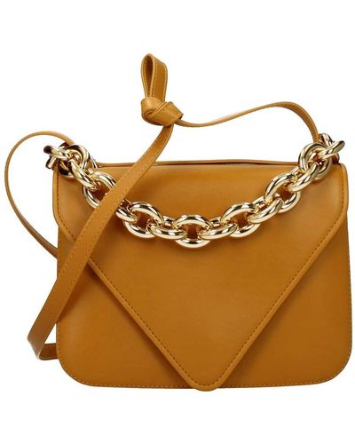 Bottega Veneta Handbags Leather Ocher - Metallic