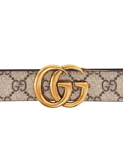 Gucci GG Supreme Fabric Belt - Natural