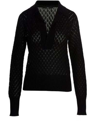 SAPIO Knit Polo Shirt - Black