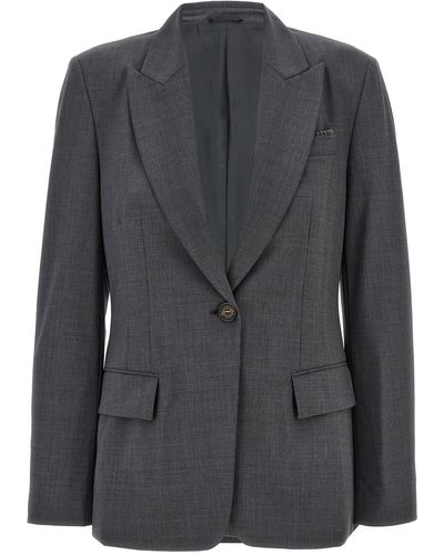 Brunello Cucinelli Monile Blazer And Suits - Black