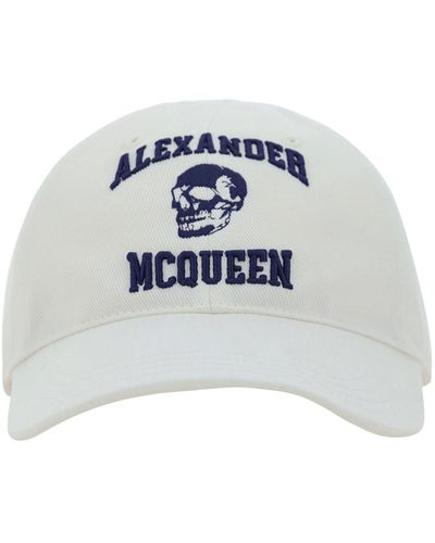Alexander McQueen Cappello da Baseball Varsity - Bianco