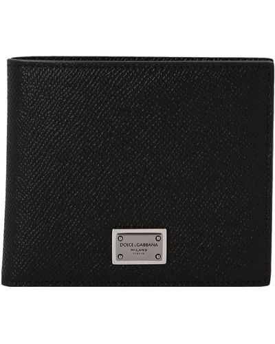 Dolce & Gabbana Logo Plaque Wallet Wallets, Card Holders - Black