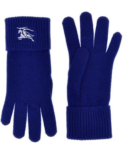 Burberry Equestrian Knight Design Gloves - Blue