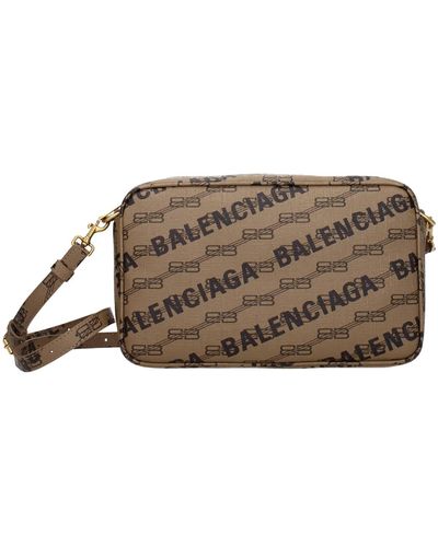 Balenciaga Crossbody Bag Fabric Black - Brown