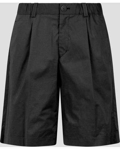 Herno Light Cotton Stretch And Ultralight Crease Shorts - Black