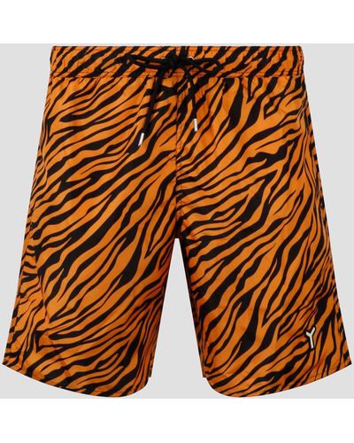 YES I AM Orange Zebra Swimshort - Multicolour