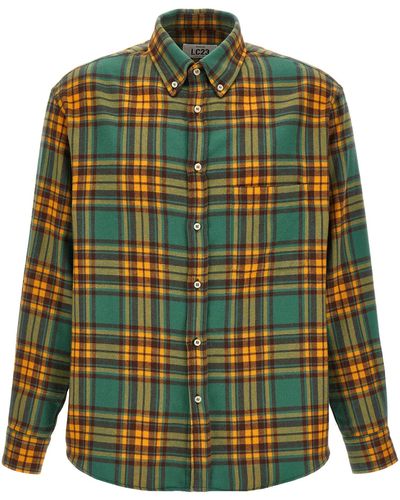 LC23 Check Flannel Shirt - Green