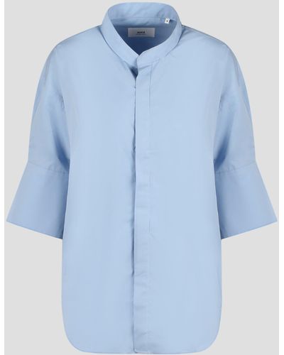Ami Paris Mao Collar Oversize Shirt - Blue