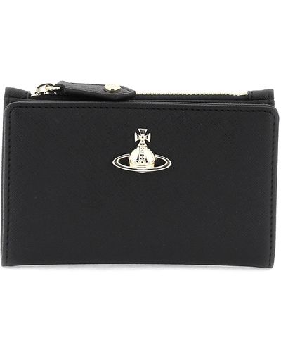 Vivienne Westwood Porta Carte Con Orb - Black